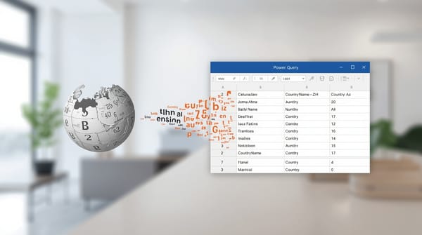 Power Query 自動化教學：3步驟抓取維基百科，打造標準國家維度表(附練習檔)